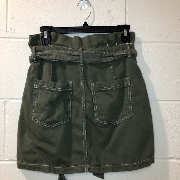 Free People Splendor in the Grass Mini Skirt with Belt & Pockets Size 6 - Picture 7 of 11